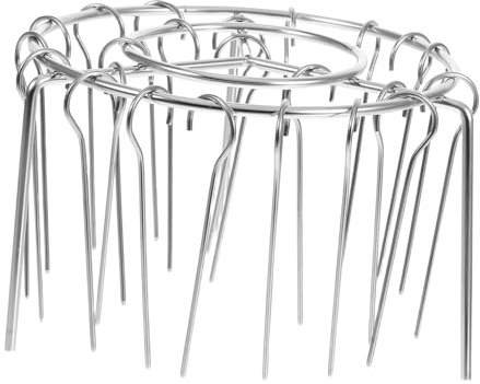 PRETYZOOM Brochetas De Barbacoa Apilables para Microondas y Freidora De Aire De Acero Inoxidable Verticales con Rejilla para Carne Kebab y Fruta Color