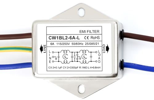 KEXIAO Soppressori elettromagnetici di interferenza di monofase 250V del filtro per le violazioni continue ed intermittenti di impulsi
