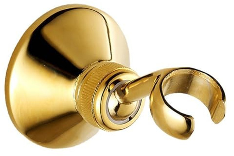 Wuyangcun Support mural pour pommeau de douche en laiton réglable 360° Compatible avec les pommeaux standard 22.5mm Kit inclus (or)
