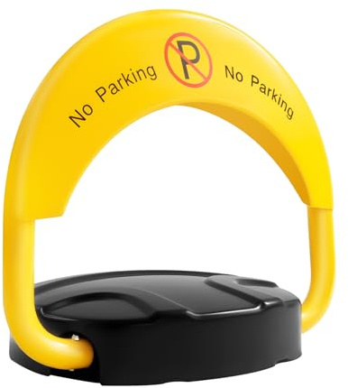 Parkplatzsperre mit Fernbedienung 5T DC 6V Parkplatzschloss 180°-Schwenkarm Automatische Alarmanlage IP67 30-50m Fernbedienung