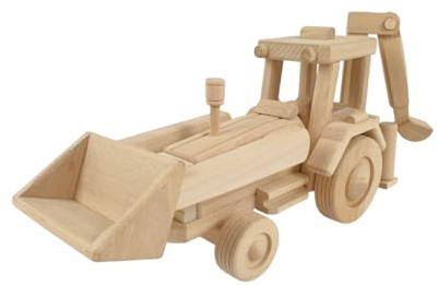 Generisch Bagger (groß), Handgefertigt, Naturholz, für Kinder ab 3 Jahren