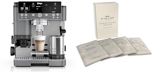 NINJA Luxe Premier Machine à café 3-en-1, Pour réaliser espressos, infusions à froid et café filtre, ES601EUGM Luxe Café Espresso Machine Descaler 4-Pack, XSKDCLSOL4EUK