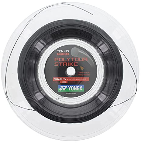 YONEX Poly Tour Strike 200M Black Tennis Saitenrolle 200m Monofil Schwarz