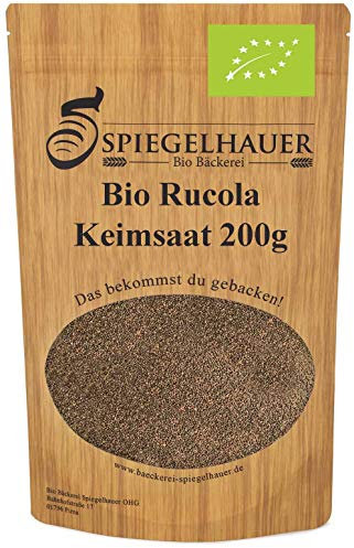 Semi di Rucola Bio - Semi per la coltivazione di Germogli di Rucola - Integratore naturale a elevato contenuto energetico - Per insaporire insalate - Confezione da 200g
