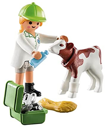 PLAYMOBIL Special Plus 70252 Tierärztin mit Kälbchen, ab 4 Jahren