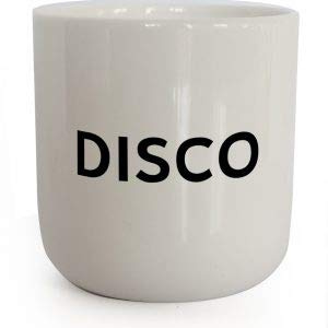 PLTY - Tasse disco - Tasse sans anse - Porcelaine blanche émaillée à la main - Mug à café - Beat - Design danois.