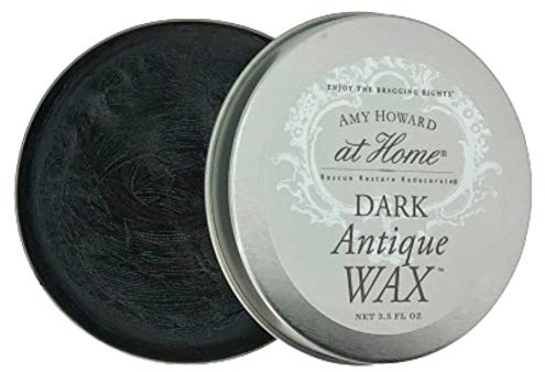 Amy Howard at Home Dark Antique Wax for Vintage and Antique Furniture Restoration | Provides Dark Colored Protective Finish and Seal | Multi-Surface Protection | 3.5oz Tin