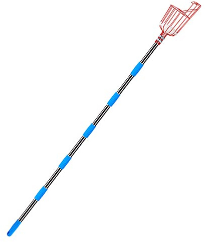 Raccogli Frutta Con Manico Telescopico, Raccoglitrice A Cesto, Borsa Per Il Trasporto Della Frutta, Altezza Regolabile, Facile Da Montare, Per Ottenere Mela, Ciliegio, Cachi, Pesco (rosso +2.4 m Palo)