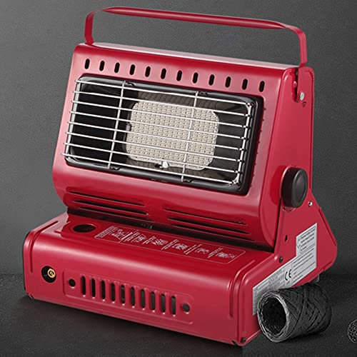 JOJAN Portatile Stufa A Gas, Stufetta A Gas, Campeggio Riscaldatore da Esterno, Stufetta A Gas 1.3kw Leggero, per Zaino in Spalla, Picnic, Escursionismo, Viaggio (Color : Red)