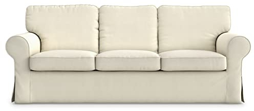 MASTERS OF COVERS Sofahusse Kompatibel mit IKEA Ektorp 3-Sitzer-Sofa, Ersatzbezug, Handgefertigt, 100% Baumwolle 218x88x88cm