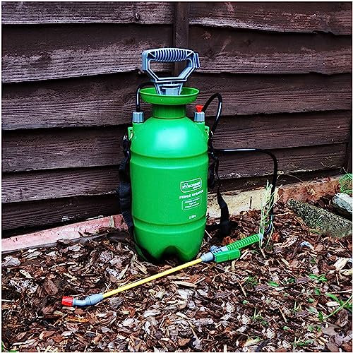 5L KINGFISHER Garden FENCE Pressure Sprayer | GREEN | Adjustable | Trigger Spray Lance | Shoulder Strap | Woodcare Treatment | Lock | Safety Pressure Release Valve | DIY | Hand Tools | UK FREE P&P