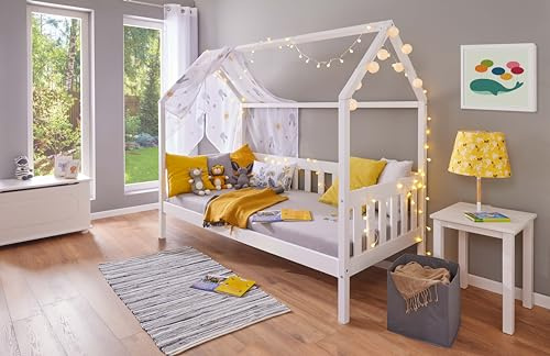 Inter Link Letto per bambini 90 x 200 cm Letto aggiuntivo Pino massiccio Funky Housebed Atossico Di facile manutenzione