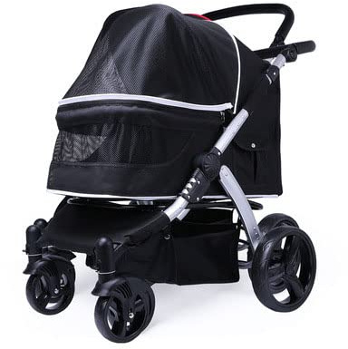 Chariot de transport pliable pour chat Sac fourre-tout à roulettes Idéal pour les voyages et l'utilisation quotidienne