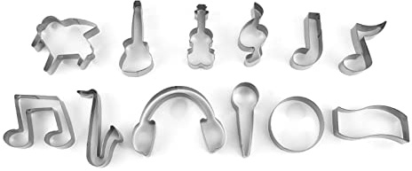 Note musicali e strumento Stampo per biscotti Taglierina per biscotti Materiale in acciaio inossidabile Strumento di cottura Accessori per biscotti in acciaio inossidabile Tagliapasta per biscotti per