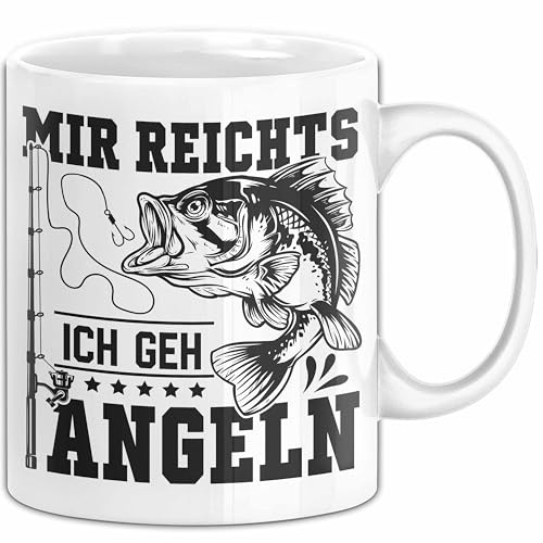 Mir Reichts Ich Geh Angeln Tasse Geschenk Für Angler Kaffee-Becher (Weiß)