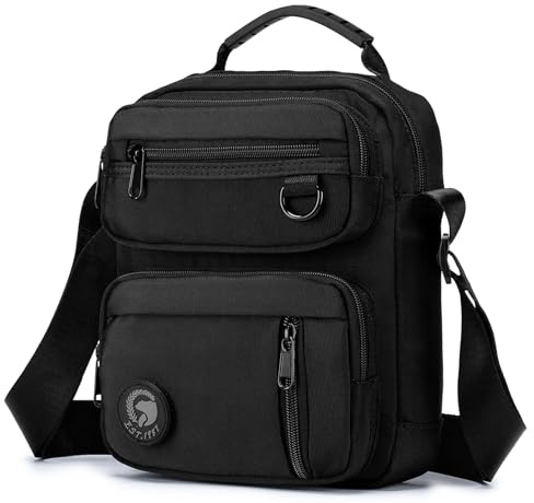 SUCIKORIO Borsello Uomo Piccolo Impermeabile Oxford Borsa Tracolla Elegante Marsupio Per Lavoro, Viaggi, Shopping