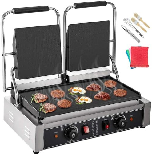 Press Grill Electric Sandwich Commercial Machine Double Heads 3600W Toaster Maker - Sandwich Press Grill Toaster