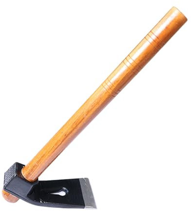 Binette de jardin – Binette de désherbage portable | Outil de jardin en acier | Binette de jardinage à main avec poignée en bois, outil de jardinage léger et pointu, extracteur de désherbage pour