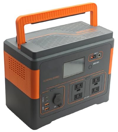 Estación de carga portátil, batería de 555 Wh/carga rápida de 1 hora, hasta 1000 W de potencia, generador solar para acampar al aire libre/RV