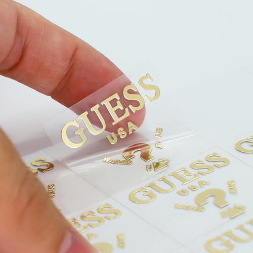 Übertragungsaufkleber kundenspezifisch folierte Logo-Etiketten Aufkleber Personalisiertes Firmenlogo/Text/Bild/Klar Transparent Goldfolie Silber UV DTF-Transferaufkleber