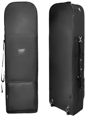 Borsa Da Golf Con Ruote - Borse Da Viaggio Con Copertura Antipioggia Impermeabile 600D, Protezione Esterna Antipolvere Per Viaggi e Voli