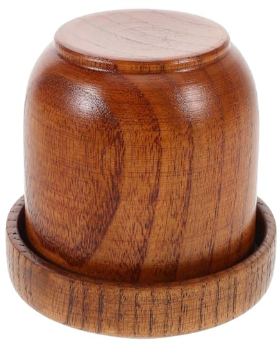 ibasenice Solid Wood Dice Shaker Cup with Lid for Ktv Bars and Parties Gaming Accessory for Board Games and Entertainment Durable Wooden Dice Cup for Fun and Convenient Game Play