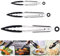 Pinzas de Silicona para Airfryer,3 Pcs Pinzas de Cocina Silicona Pinzas Freidora de Aire Pinzas Cocina de Acero Inoxidable con Puntas de Silicona para Asar y Cocinar