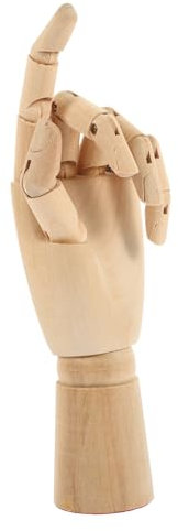 Warmhm Holz-handmodell Mit Beweglichen Gelenken Flexible Kunsthandpuppe Zeichen Skizzenhilfe Linke Hand Holzfigur Für Künstler Schreibtischdekor Und Übungshand Für Nageldesign