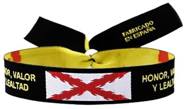BDM - Pulsera de Tela Cruz de Borgoña, Bandera Borgoña y Tercios Españoles, Bandera de España. Accesorio unisex de Orgullo Histórico. - Modelo 4
