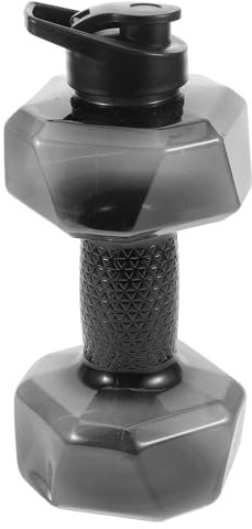 Didiseaon Dumbbell Water Bottle 1500ml Large Capacity Sports Water Holder Portable for Outdoor Running and Gym Use Black