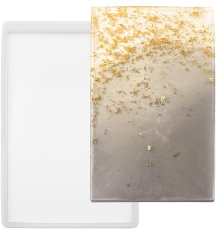 Luxeu Epoxidharz Formen Groß, Silikonformen Gießformen Ttablett, Gießformen Silikon, Silikonform Tablett Rechteckig, Silikon Formen für DIY Teetablett, Obsttablett, Resin Zubehör