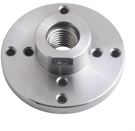 Piastra frontale per tornio per legno, flangia mandrino 1-8TPI, strumento per la lavorazione del legno, accessorio per tornio in acciaio per progetti di lavorazione del legno, opzioni da 2/3/4 pollici