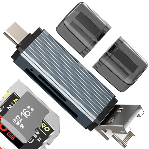 USB C Micro USB A lightning to SD Micro SD Card Reader (3in1)Adapter Camera TF Memory Storage for iPhone 16 15 14 Pro Max for iPad MacBook Flash Drive Android Compatible for Samsung S25 Photo Transfer