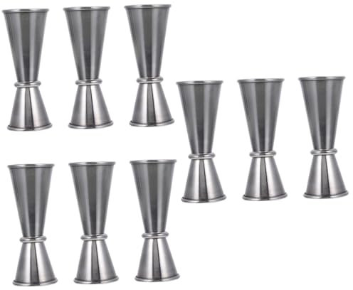 Alipis 3 Series Vaso Medidor De Acero Inoxidable Medición De Barman Medida De Bebida Jigger Coctel Doble Jigger Vaso Medidor De Licor Taza De Coctel Aparejo De Barra Plata 3 Piezas*3