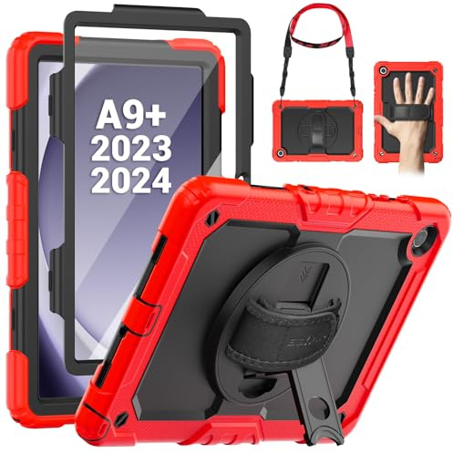 SEYMAC Hülle für Samsung Galaxy Tab A9+ / A9 Plus - 11 Zoll 2023, Rot