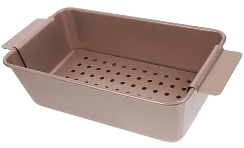 ELAYARD Set 2 Stampi per Pane in Cassetta Antiaderenti in Alluminio Rosa Oro Teglie per Cottura in Forno Utensili da Cucina per Panificazione Casalinga e Professionale