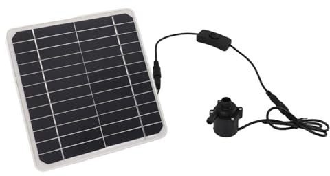 Dioche 6,5w Solenergi 50W Soldriven Vattenpumpsats - Solvattenfontänpump med Strömlagring för Fågelbad och Akvarier - 24 Timmars Drift med Justerbar Strömbrytare