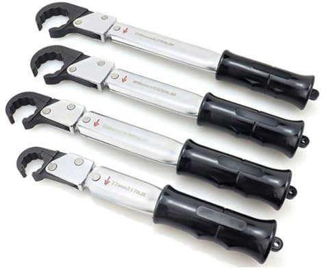 Tidevib Chiave dinamometrica a cricchetto, condizionatore d'aria e riparazione auto, 17/22/26/29 mm, estremità aperta con 18-75 Nm, per tubi in rame da 1/4 a 5/8