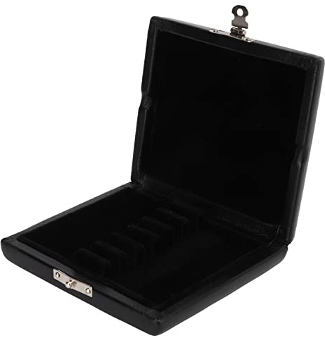 Jelquix Oboe Reed Case Holder Stilvolle Schutzbox für 6 Rohre, die Schimmel verhindert. Geeignet für Oboe-Enthusiasten. PU-Ledermaterial