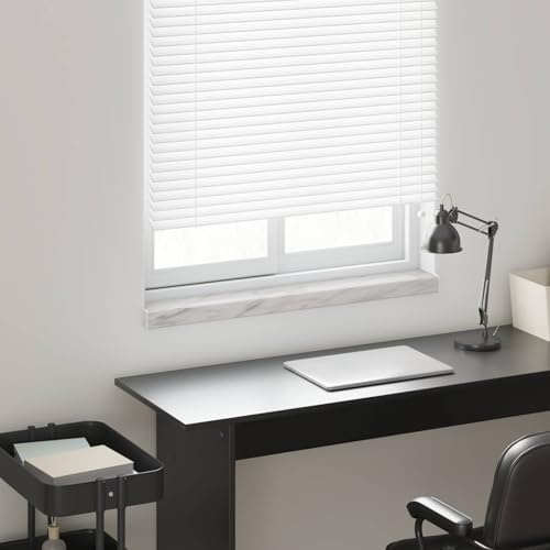 Soglia finestra moderna in PVC texture marmo 100x15x4,5 cm, davanzale minimalista per interni ed esterni, facile da installare con adesivo, tagliabile e resistente all'acqua.