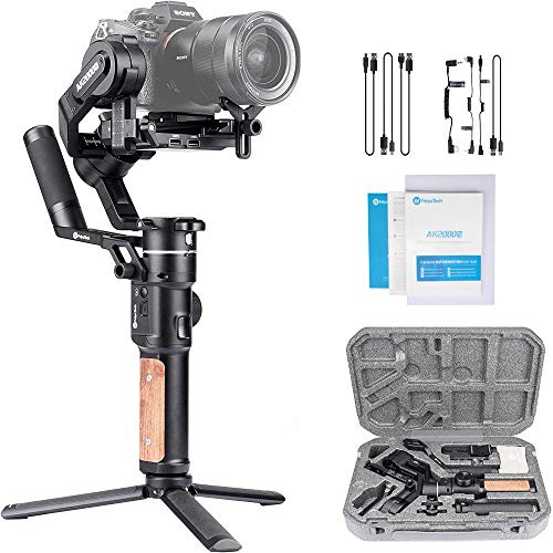 FeiyuTech AK2000S Stabilisateur à cardan à 3 axes, AK2000 S Stabilisateurs portables compatibles avec les appareils photo sans miroir Nikon Sony Canon et DSLR