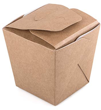 Lot de 60 boîtes à nouilles en carton kraft 700 ml Récipient alimentaire rapide à emporter Boîte chinoise jetable anti-fuite recyclable et respectueuse de l'environnement (60, 700 ml)