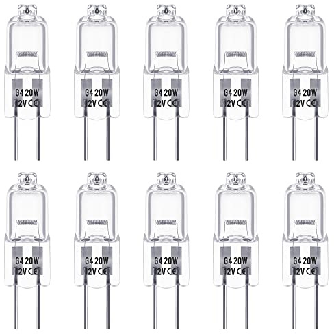 EvaStary G4 Halogenbirnen, 20W 12V Kapselbirne, Dimmbar, 300LM, Warmweiß 2800K Abstrahlwinkel 360° Kapselbirne zum Birnenwechsel (10 Stück)
