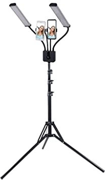 AAPIE Luces de Estudio con Soporte de trípode Luz de teléfono 3200k-5600k Kit de iluminación de fotografía Iluminación de Tiras largas para sesión de Fotos