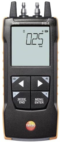testo - 512-2 - 0563 2512 - Digitales Differenzdruckmessgerät mit App-Anbindung für den Einsatz in der Gebäudeüberwachung, der Luftströmungsmessung und anderen Anwendungen
