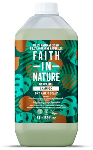 Faith In Nature Naturlig kokosschampo, fuktgivande, vegan och otestad på djur, SLS- och Parabenfri, Normalt eller torrt hår, 400 ml