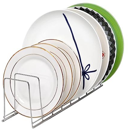 Qcwwy Lot de 2 Organisateurs de Couvercles de Casseroles, Grande capacité de Transport, Bol de Rangement Pratique, Support de Séchage, Repose-Assiettes Sûr et Sanitaire pour