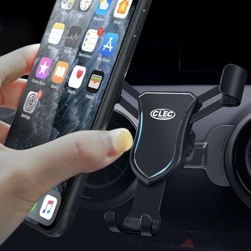 Beerte Support de téléphone de Voiture pour Audi Q2 2017-2023, Audi SQ2 2019-2023 Support de téléphone cellulaire d'évent d'air pour Smartphones de 4-7 Pouces avec Vision réglable (Alliage Noir)