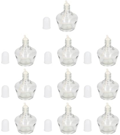 10 Pièces Brûleur à Alcool, Lampe à Alcool 150 Ml Lampe à Alcool En Verre Brûleur Bunsen Avec Capuchon, Bouteille Brûlante En Verre équipement De Laboratoire Dentaire Chauffage Pour Expérience De Chim