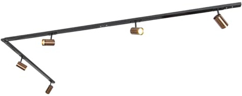 QAZQA - Modern Modernes 1-Phasen-Schienensystem Komplettset I Spotlight I Deckenspot I Deckenstrahler I Strahler mit 5-flammig Spot I Spotlight I Deckenspot I Deckenstrahler I Strahler I Lampe I Leuch